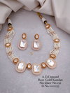 5 AD Designer Diamond Rose Gold Kundan Necklace Wholesale Price In Surat
